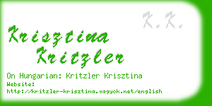 krisztina kritzler business card